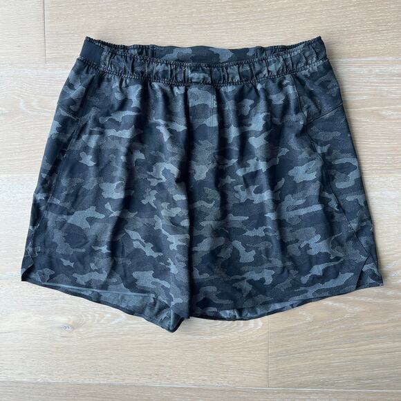 Lululemon Surge Shorts Liner 6" Variegated Mesh Camo Black - Picture 3 of 6